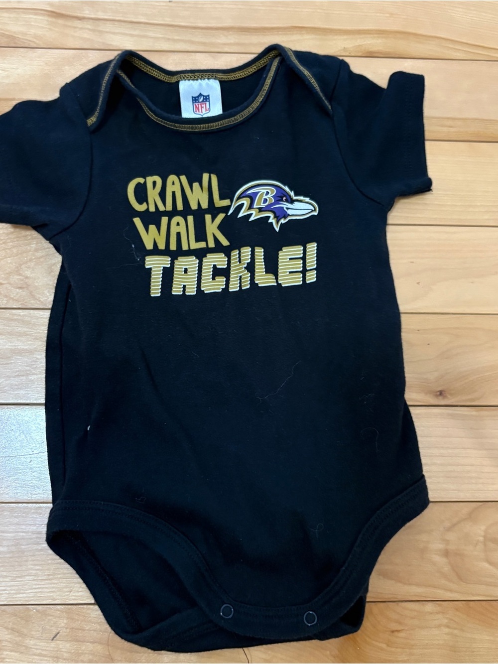 NFL Baltimore Ravens Football Bodysuit Shirt 3/6M